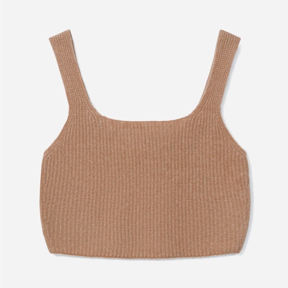 Everlane The Cozy-Stretch Tank In Camel Size Small Wool Blend NWT - Picture 7 of 9